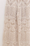 SWAYING 25 Spring/Summer Crochet Hollow Straight Pants SW-SW25SS3B14C1-BAI White
